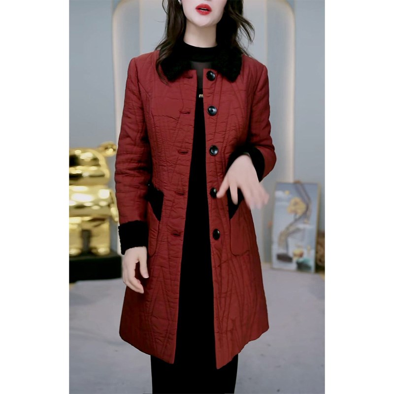 好货高端短款羽绒棉服女2025新款秋冬妈妈修身棉衣加厚棉袄小个子