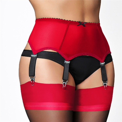好货Sexy Garter Belt Women High Waist Mesh Suspender Belt Fe