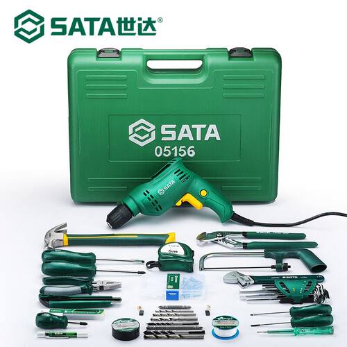 好货世达工具套装58件日常家用电工木工多功能维修工具箱带电钻05