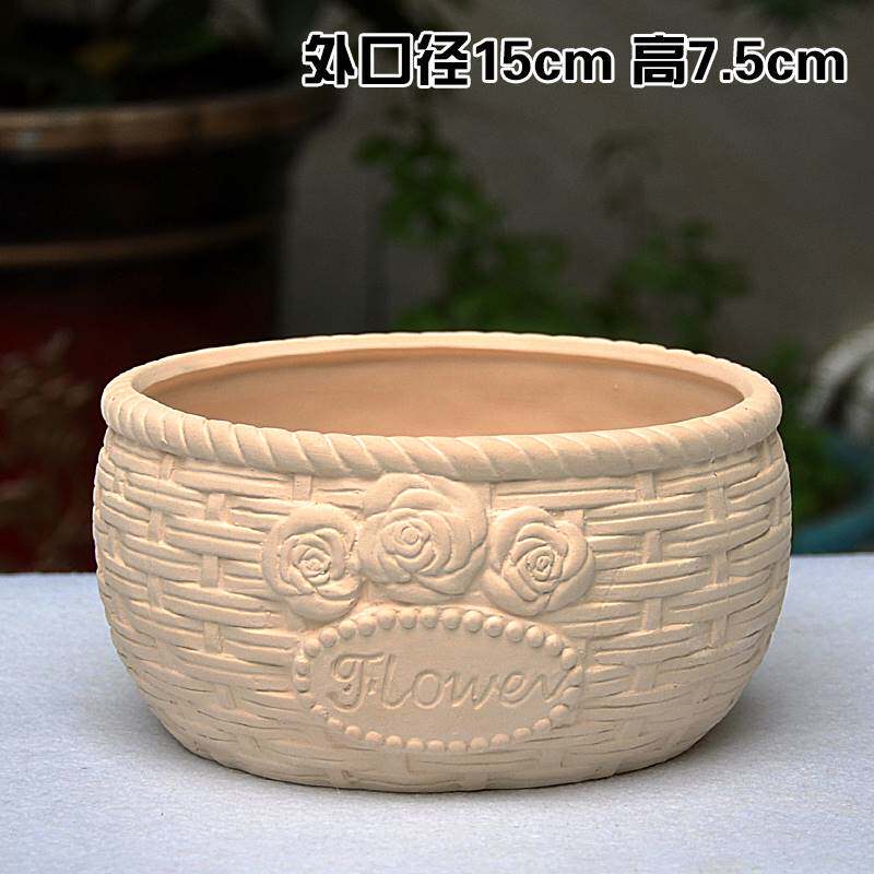 极速+4个99元包邮陶花盆彩肉粗陶素烧透气个性N陶瓷多自瓷花.盆大