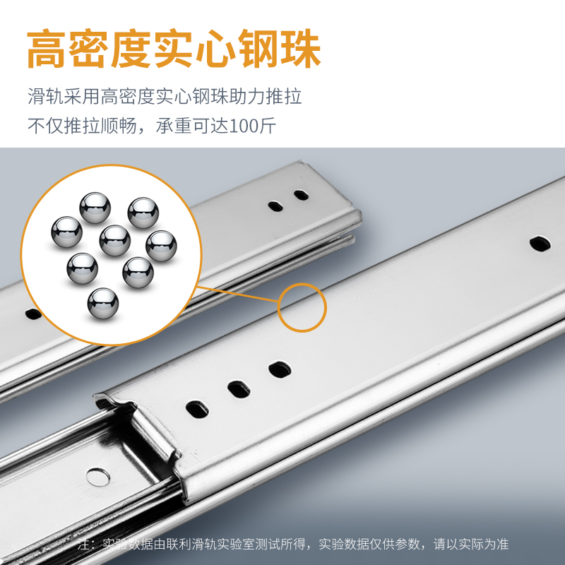 SR36线性滑轨IDC02二节钢制SRX36全拉出双层三节轨R IDC07设备滑