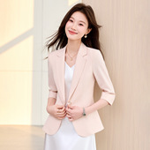 外套连衣裙夏季 西服裙套装 薄款 高级感职业通勤中袖 显瘦 短款 小西装