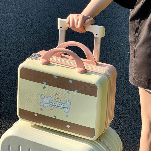 可爱卡通化妆箱女出差手提旅行箱大容量收纳包轻便小型迷你行李箱