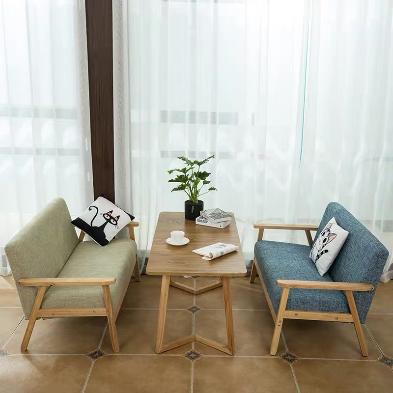 奶茶店甜品咖啡厅酒吧桌椅组合简约清新卡座洽谈单个双人茶几沙发