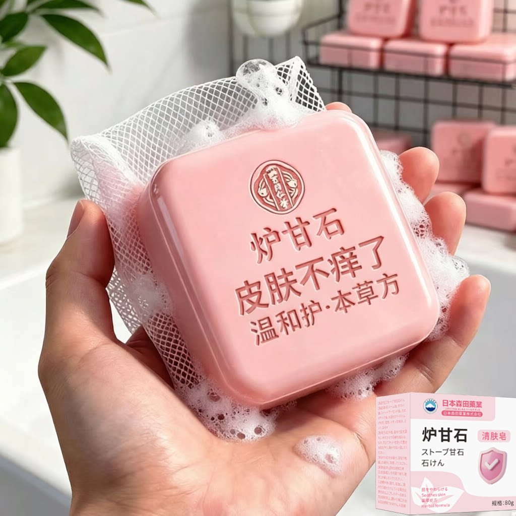 【进口】炉甘石皮肤整天痒干庠香皂全身体适用无激素天然