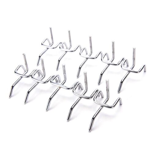 极速10Pcs 3CM Carbon Steel Peg Board Pegboard Hooks Garage W
