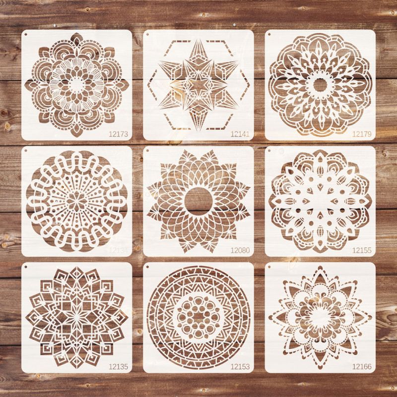 Large Size Reusable PET Stencil Mandala Stencil Template BC