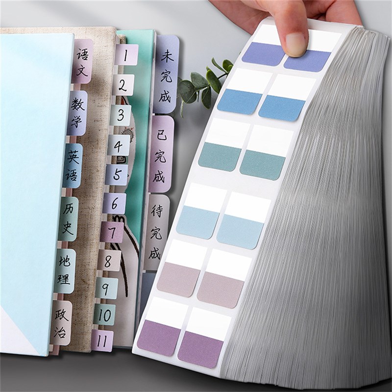 新品10 Sheets Sticky Index Tabs, Writable File Tabs Flags Mo