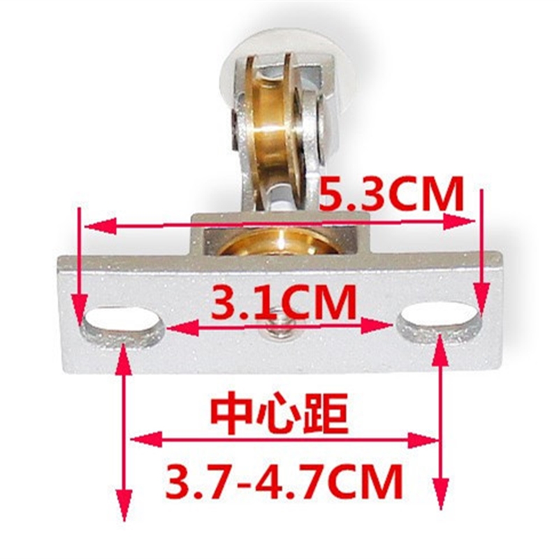 晾衣架顶轮晒衣架配件全铜滑轮升降手摇顶盖支架转向