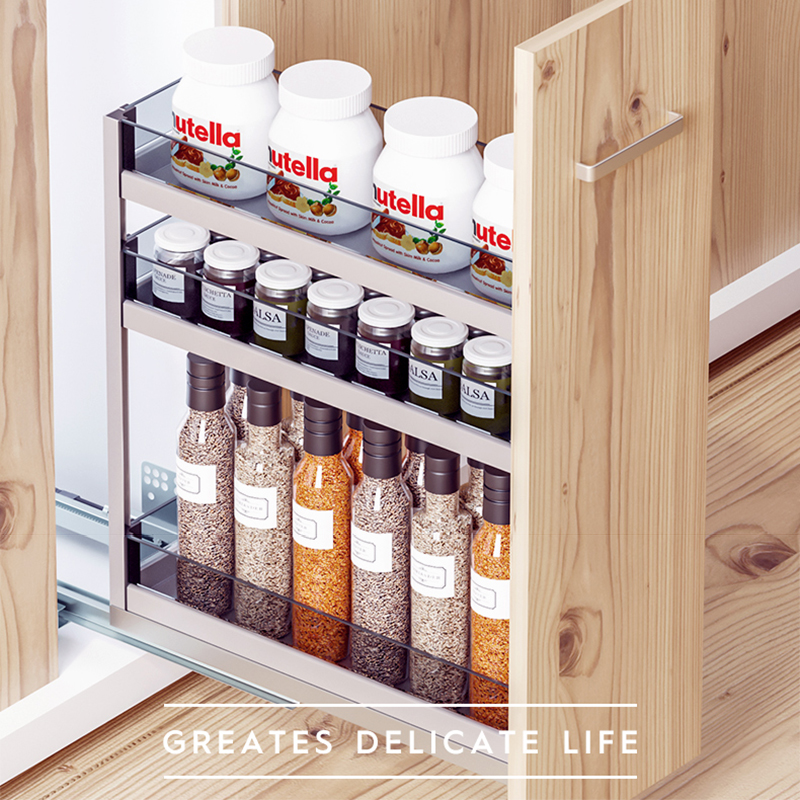 窄250调味蓝矮200厨房300拉篮橱柜内置物架350抽屉400连体小拉兰