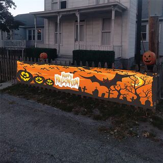 推荐Halloween Banners Outdoor Hanging Decorations Pumpkin Fl