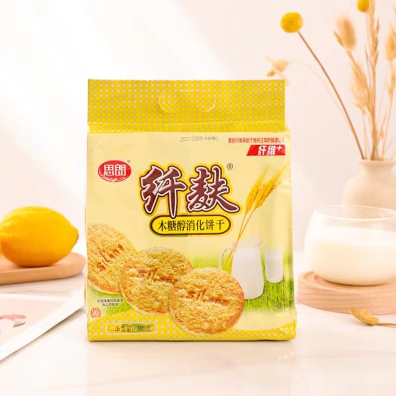 纤麸黑芝麻高纤消化饼干膳食纤维粗粮饼干休闲零食充饥380克