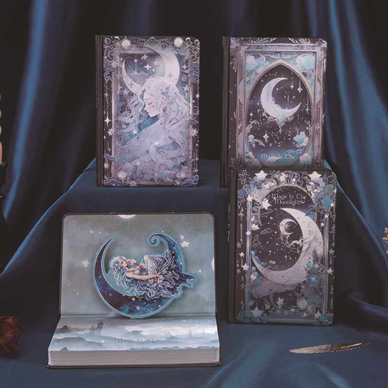 新款直销月夜魔法书日记本学生笔记本子加厚记事本欧式复古文艺精,文具电教/文化用品/商务用品,手帐/日程本/计划本,淘宝优惠券,粉丝福利购,淘宝优惠卷
