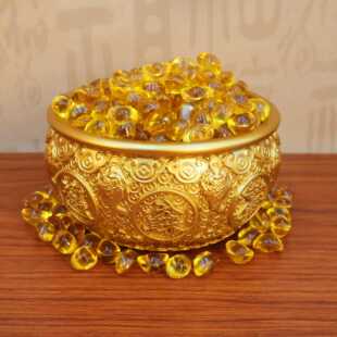 新款直销黄铜金蟾聚宝盆聚宝碗招财摆件开业送礼财源滚滚家用玄关