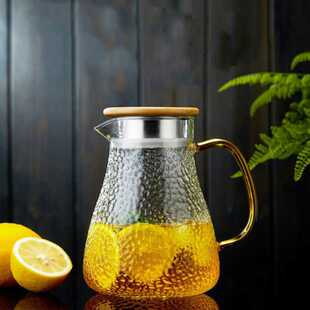 新款直销锤纹玻璃冷水壶套装凉水壶凉水杯家用大容量水壶水杯套装
