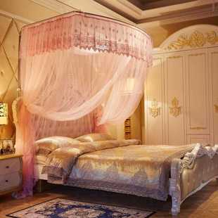 新款 直销伸缩蚊帐U型三开门落地支架双人1.5m家用1.8m2.0米床2.2