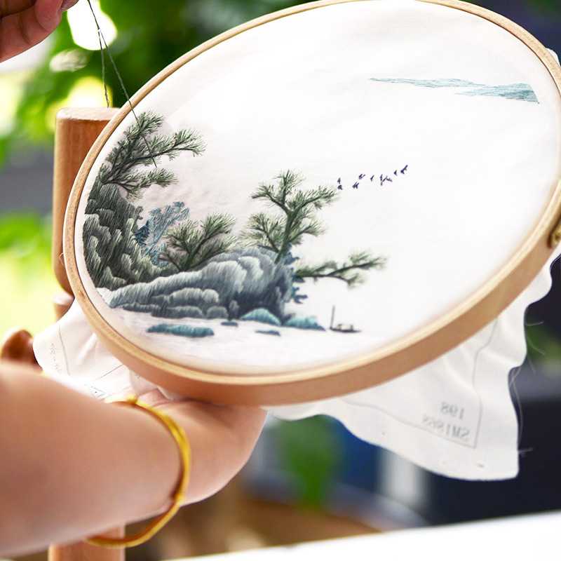 新款直销手工木质苏绣绣绷十字绣架子十字绣配件湘绣台式绣绷绣花