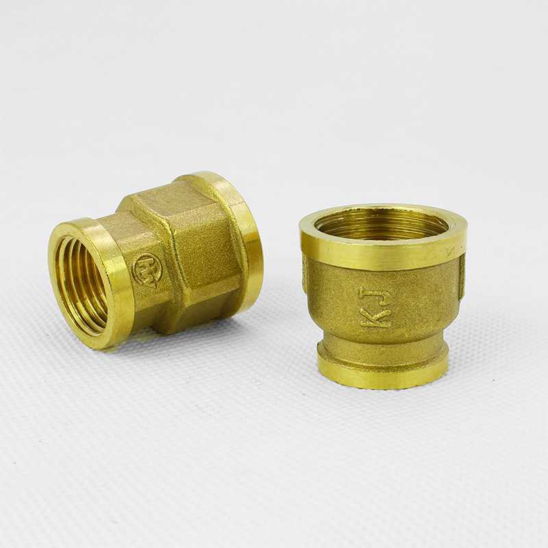 新款直销加厚全铜内外丝接头6分变4分内丝铜管箍头全铜电镀内外丝