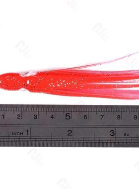 新款直销路亚软饵鱿鱼假饵10CM12CM 彩色仿生章鱼饵 夜光章鱼裙带