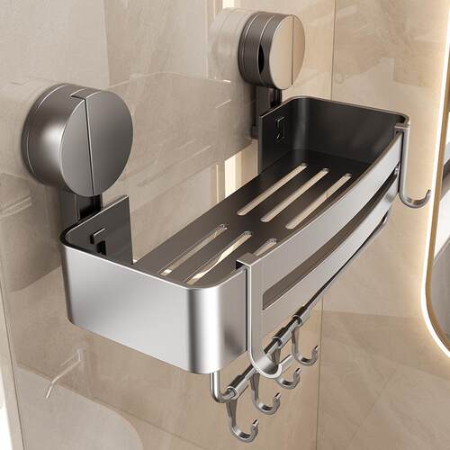 新款直销卫生间吸盘置物架浴室角架免打孔壁挂洗手台洗漱台厕所收