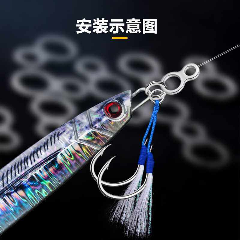 新款直销KEAMMING海钓船钓铁板连接环S M L八字环钓鱼配件铁板组,基础建材,钢丝吊码,淘宝优惠券,粉丝福利购,淘宝优惠卷