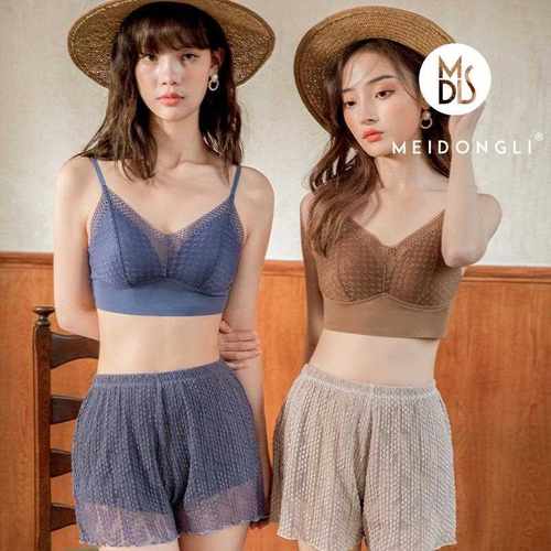 新款直销春夏蕾丝美背性感防滑薄款固定杯防走光裹胸冰丝拼接一片