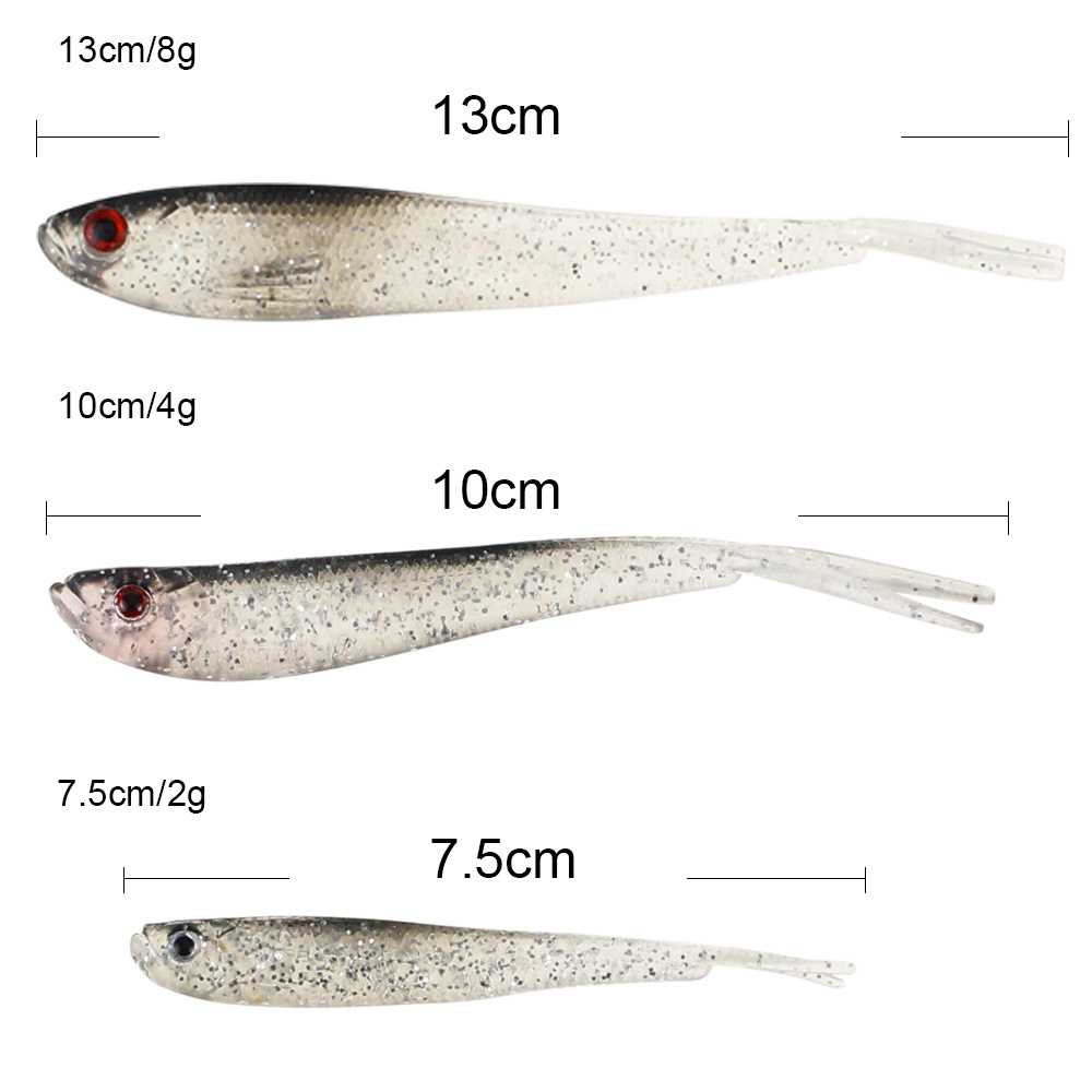 新款直销猎高 路亚软饵袋装10pcs/袋 假饵套装跨境软鱼仿真硅胶软