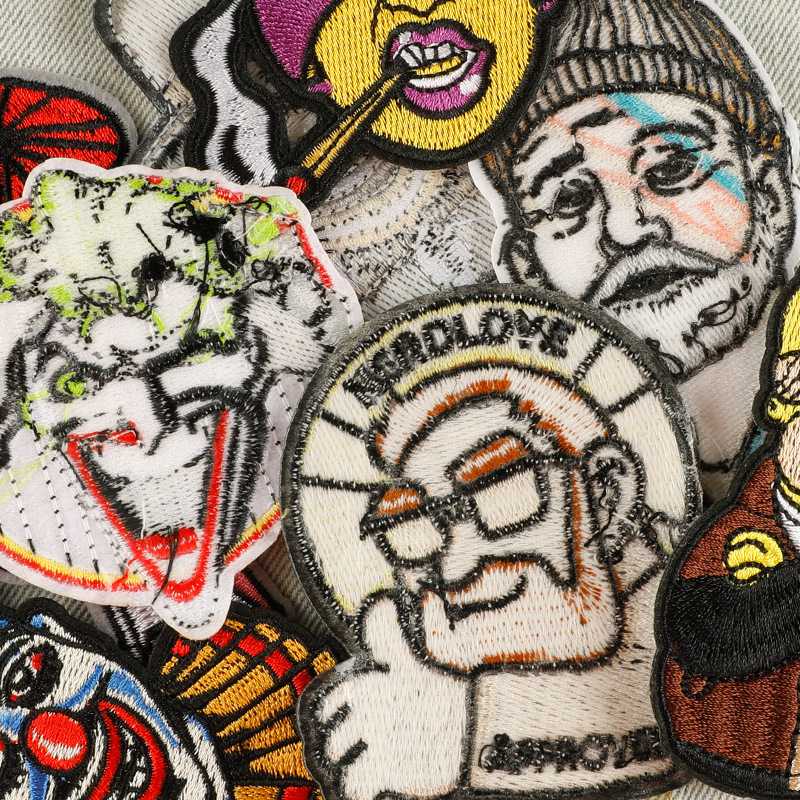 新款直销电脑绣花标人物形象绣刺布贴徽章服装辅料配件个性DIY百