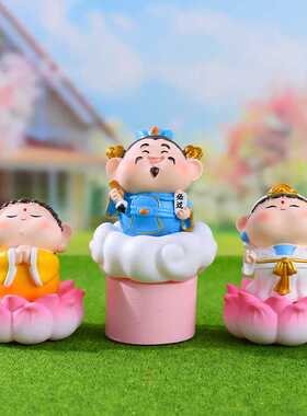 新款直销创意国潮福泽小仙翁小摆件好寓意古风家居桌面电视柜车载