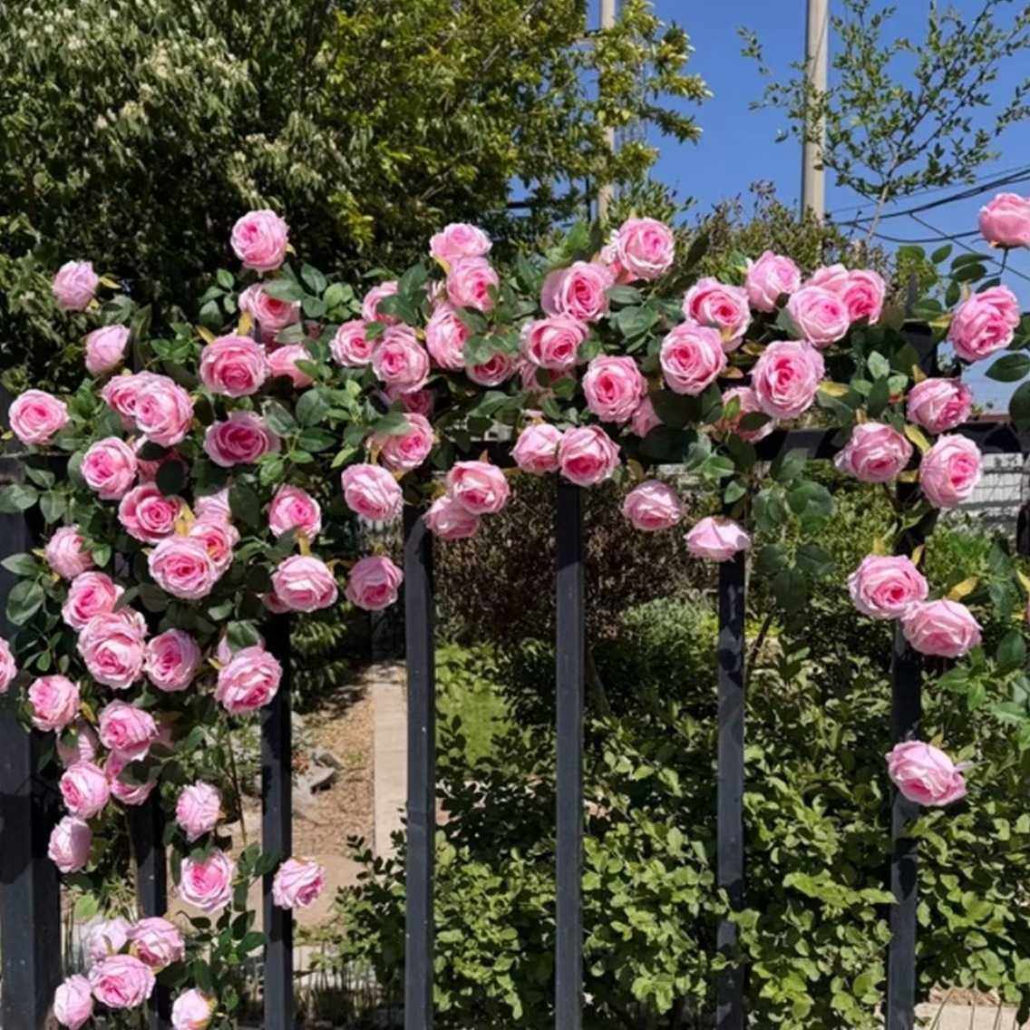 新款直销仿真玫瑰花藤蔷薇藤蔓假花花藤条空调管道装饰花藤缠绕塑,鲜花速递/花卉仿真/绿植园艺,仿真花,淘宝优惠券,粉丝福利购,淘宝优惠卷