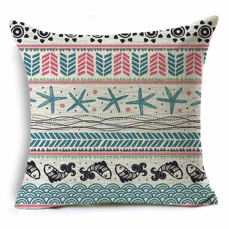 新款直销几何靠垫套创意简约办公亚麻枕套货源外贸现代风外贸腰靠