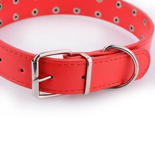 新款 直销义乌自产自销宠物酷炫项圈pu皮油边多颜色可选铆钉宠物狗