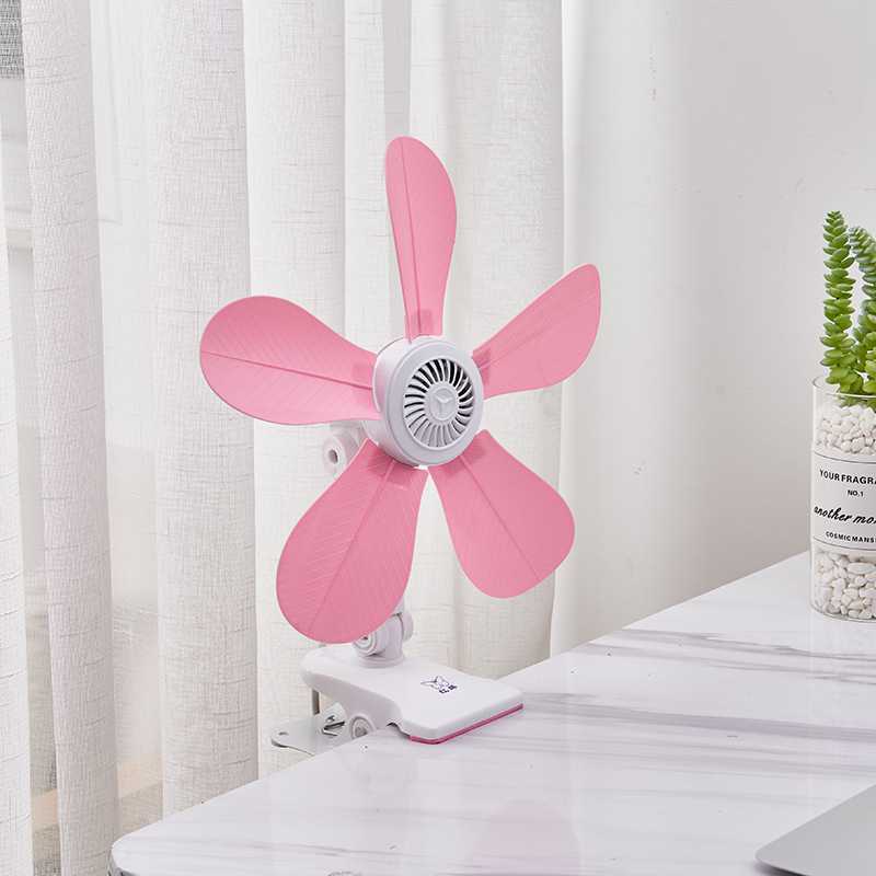 新款直销软叶迷你电风扇家用节能学生宿舍床头夹扇五叶大风量璧扇
