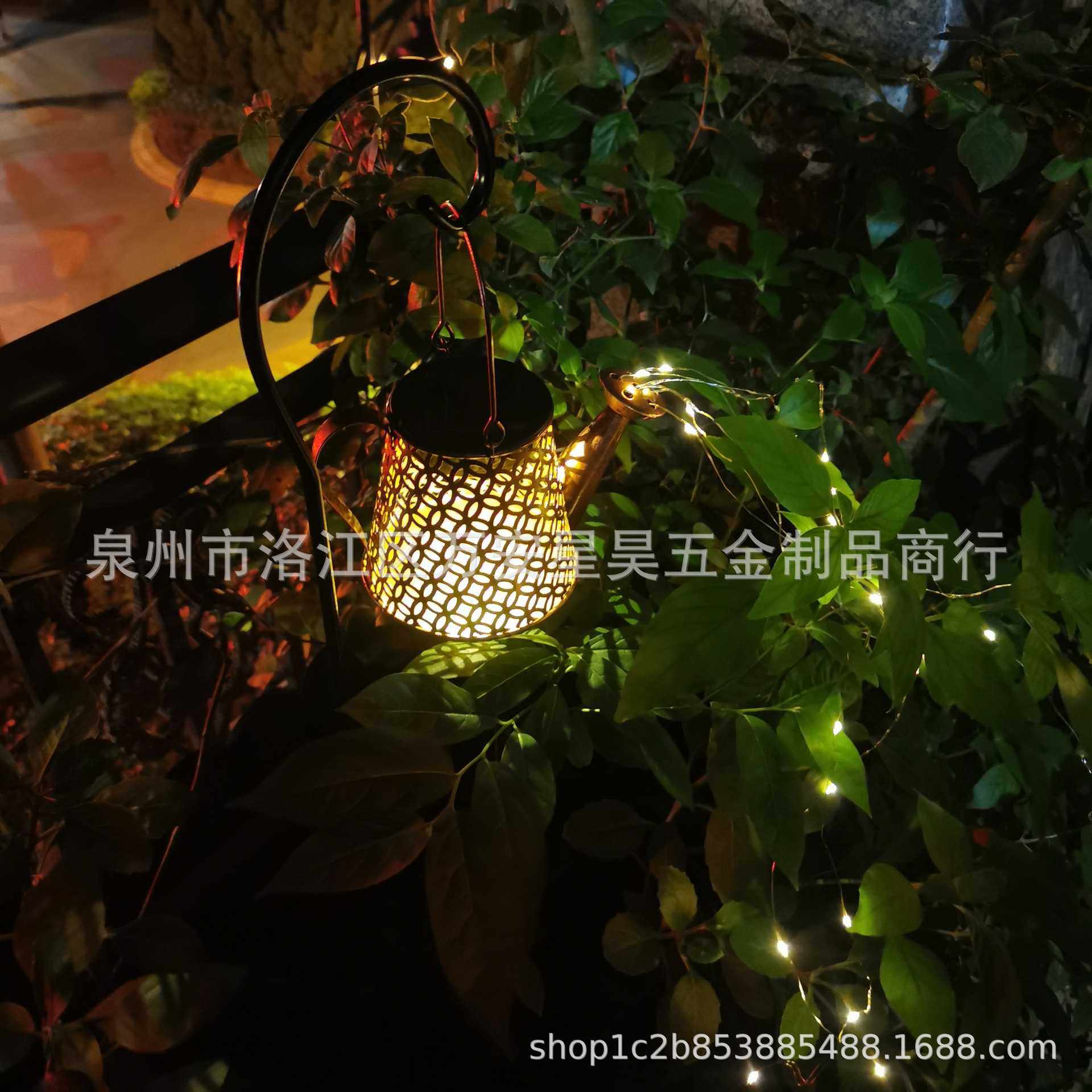 新款直销创意太阳能水壶灯户外花园庭院露台镂空花洒投影装饰地插,家装灯饰光源,户外吊灯,淘宝优惠券,粉丝福利购,淘宝优惠卷