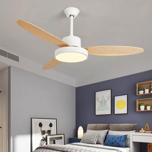 新款直销北欧风扇灯餐厅吊扇灯客厅大风力电扇吊灯家用带风扇灯木