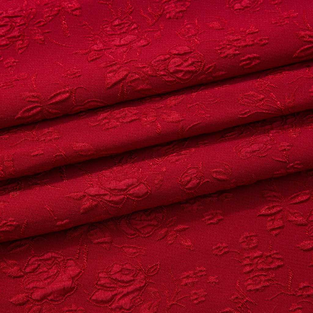 新款直销库存现货梭织提花布泡泡四面弹女装童装连衣裙纺织面料纺