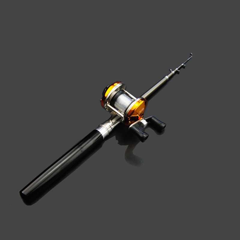 新款直销生产大鼓轮钢笔竿 1米钓鱼竿 玻璃钢冰钓竿 fishing pen