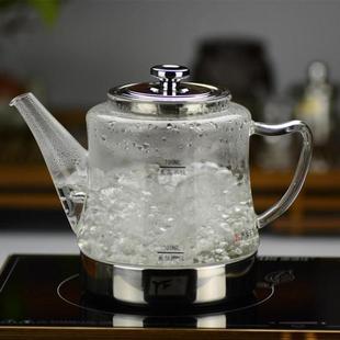 加厚玻璃煮茶壺耐熱泡茶壺電磁爐加熱不銹鋼過(guò)濾大容量燒水壺