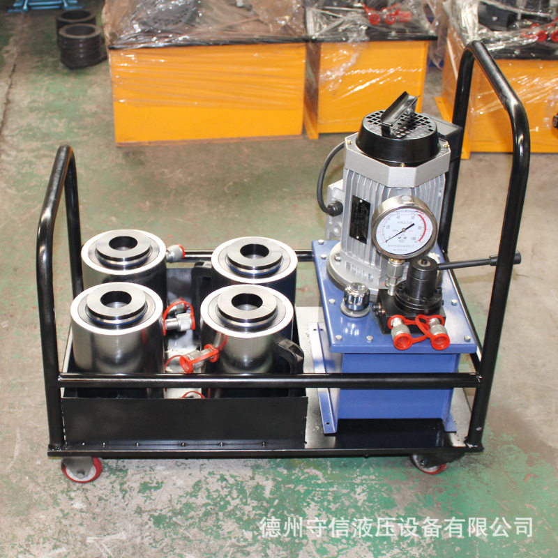 液压夹紧器板式换热器扳手拆装清洗工具40T50T电动型油缸