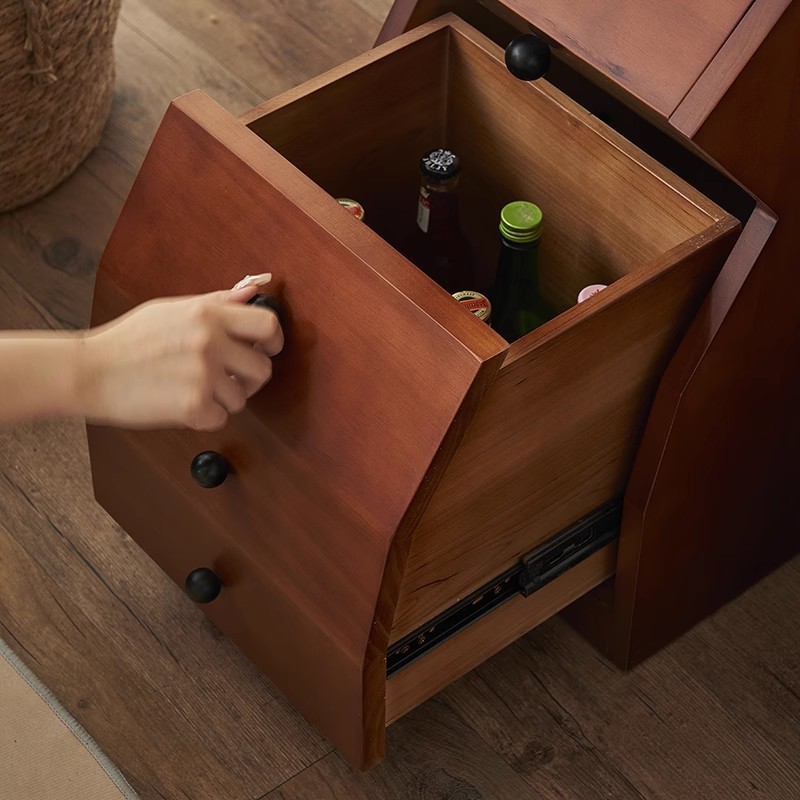 颐和斋全实木五斗柜不规则柜子法式中古风大小珠储物柜客厅置物柜