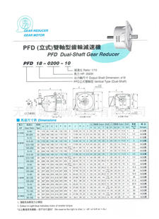 东力PFD（立式）双轴型齿轮减速机