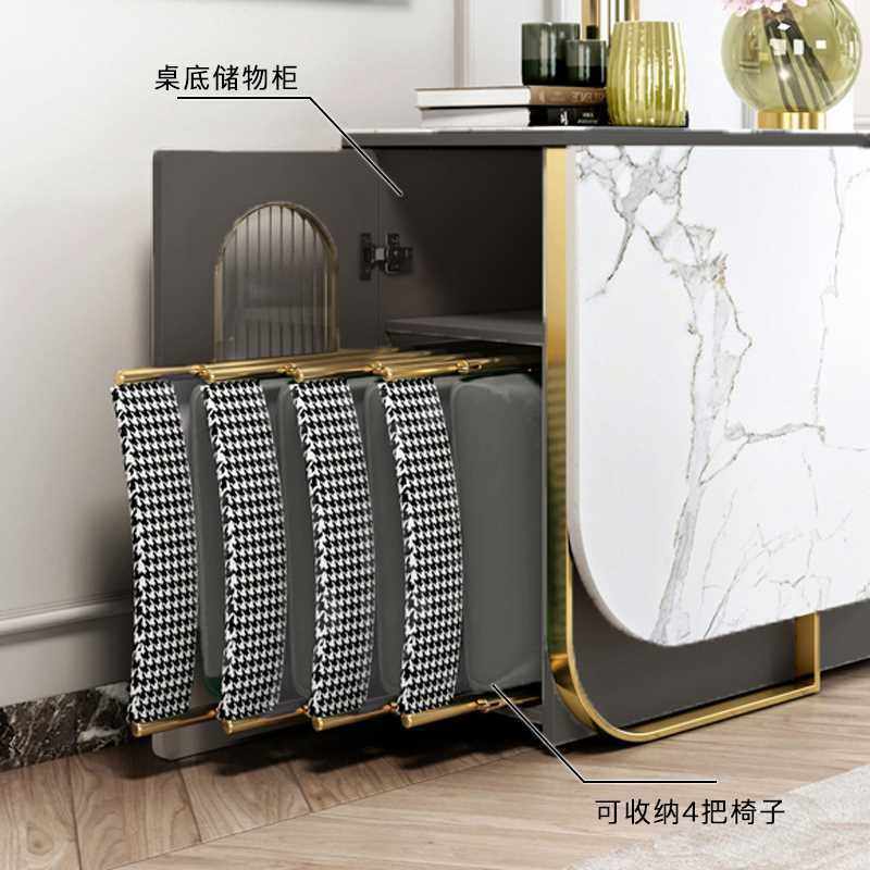 可收纳折叠饭桌储物餐边柜桌子轻奢家用小户型岩板餐桌椅套装组合,电子元器件市场,电线扎带/束线带,淘宝优惠券,粉丝福利购,淘宝优惠卷