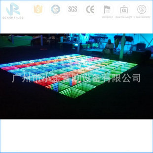 方形发光舞池板 舞台发光地板 多彩跳舞地砖灯