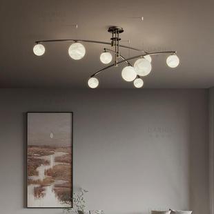 天然云石吊灯 全铜轻奢北欧吊灯客厅餐厅灯具现代简约创意设计师款