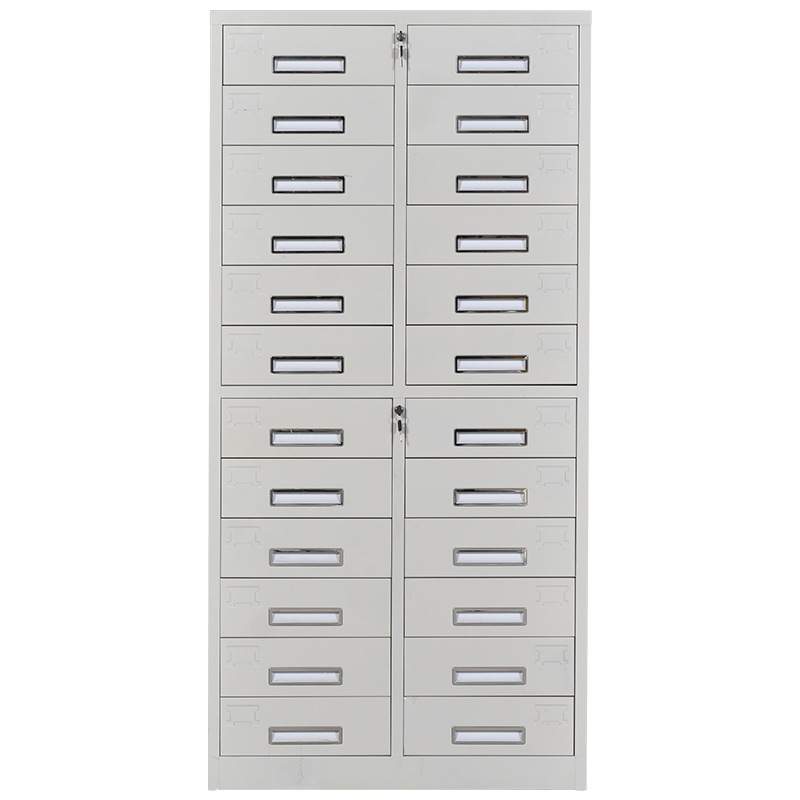 铁皮文件柜12抽矮柜A4文件24斗抽屉柜档案资料柜办公室收纳储物柜