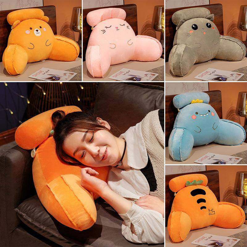 卡通可爱动物床上靠枕午睡枕床头腰靠卧室榻榻米抱枕办公室靠背,居家布艺,抱枕被,淘宝优惠券,粉丝福利购,淘宝优惠卷