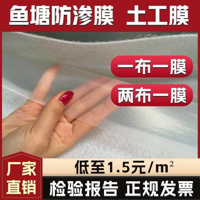 复合土工膜防渗防潮蓄水池鱼池防水护坡专用hdpe两布一膜一布一膜,基础建材,防水卷材,淘宝优惠券,粉丝福利购,淘宝优惠卷