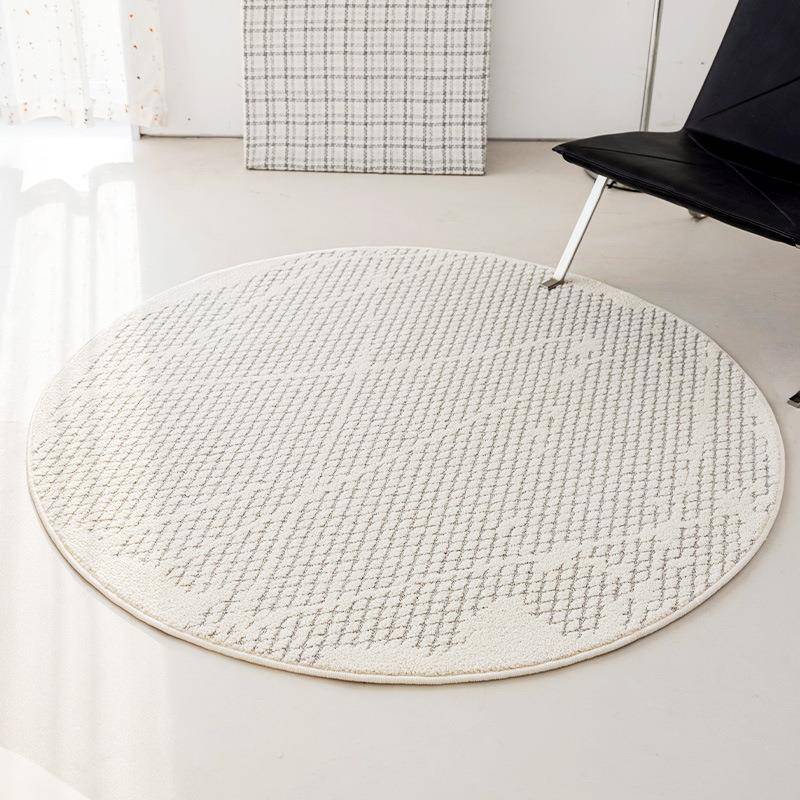 防水防污圆形地毯客厅书房衣帽间简约轻奢高级沙发茶几床边垫耐脏
