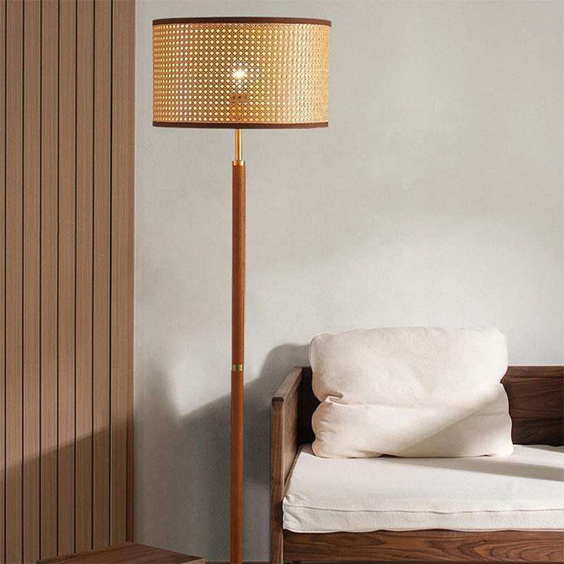 北欧简约落地灯客厅沙发书房卧室床头日式个性藤编复古立式台灯,3C数码配件,USB灯,淘宝优惠券,粉丝福利购,淘宝优惠卷