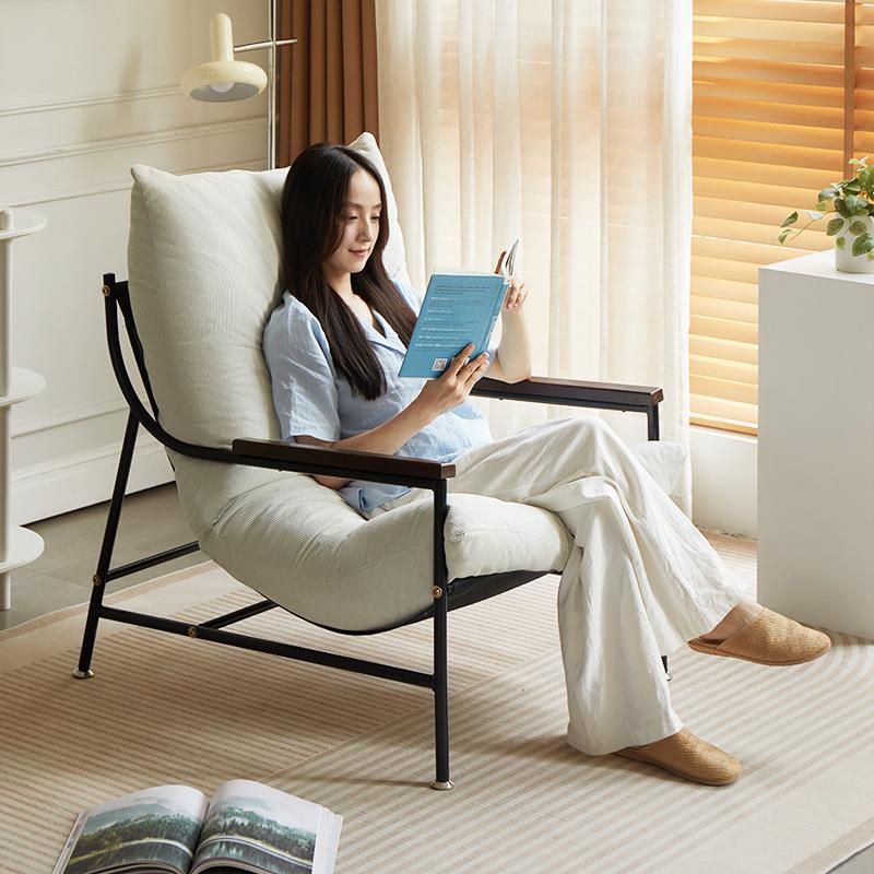 单人懒人沙发可躺可睡简约沙发阳台家用躺椅可坐可躺椅子靠背椅子